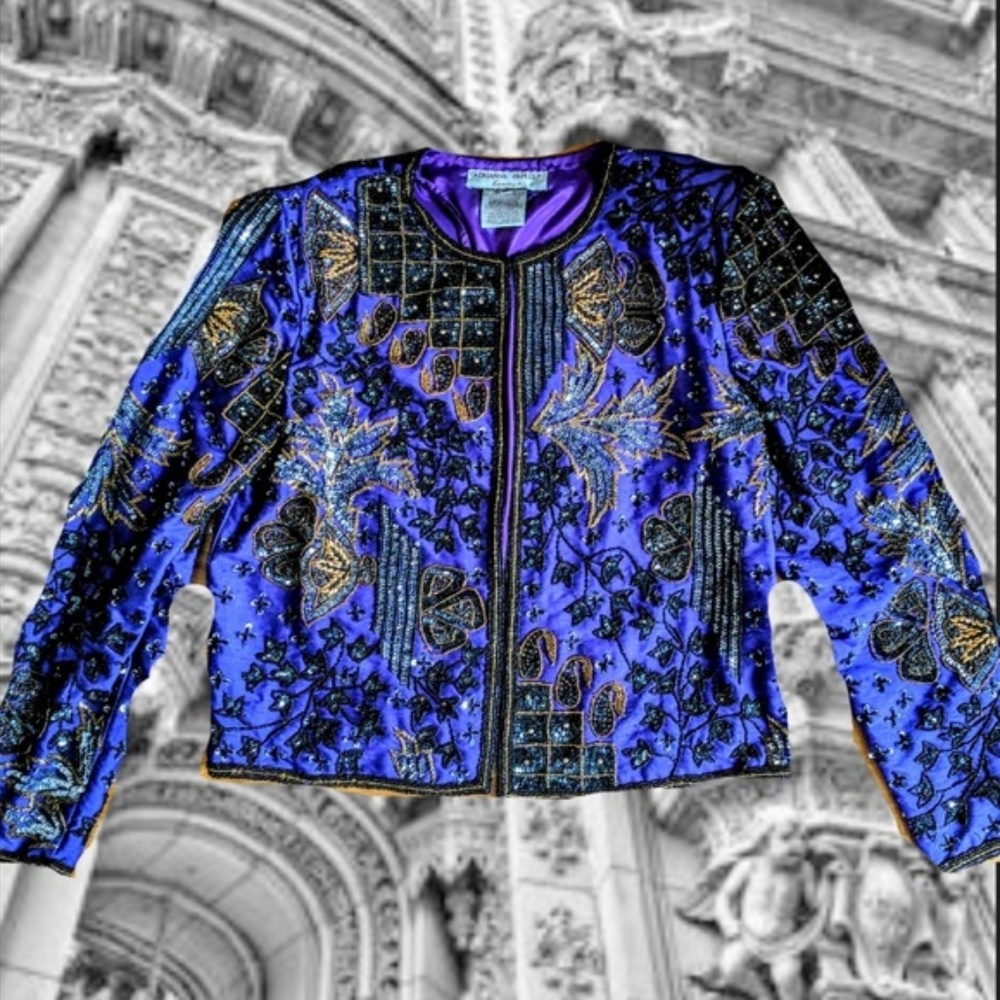 80's Silk Beaded Jacket